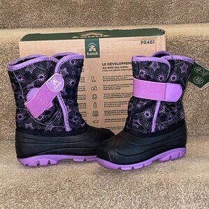 NWT Black & Purple Snowbug4 Snow Boots KAMIK Toddlers sz 9